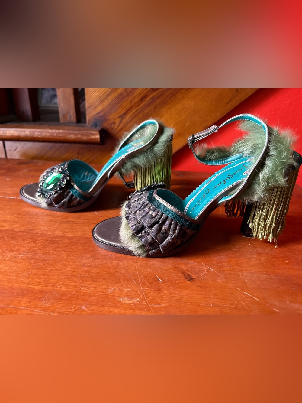 Fantastic Irregular Choice Fringed Heels Size 8 - Picture 12 of 12
